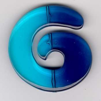 Fensterschmuck Spirale azur-aqua